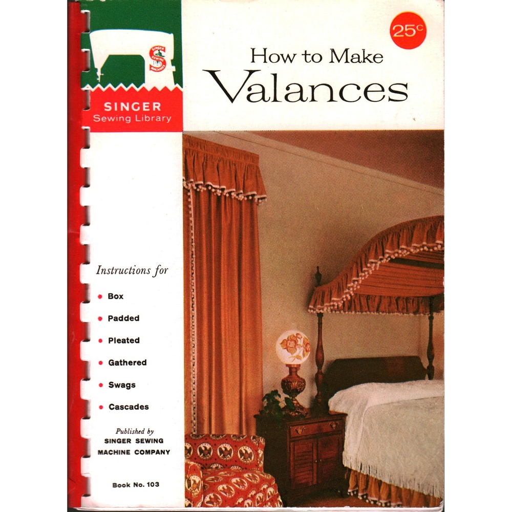 Singer Sewing Library Book No 103 How to Make Valances Vintage Instruction Guide